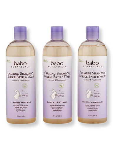 Babo Botanicals Babo Botanicals Calming Shampoo, Bubble Bath & Wash 3 Ct 15 oz Shampoos 