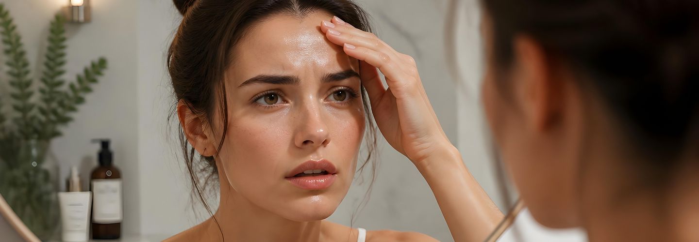 Oily T-zone dry cheeks