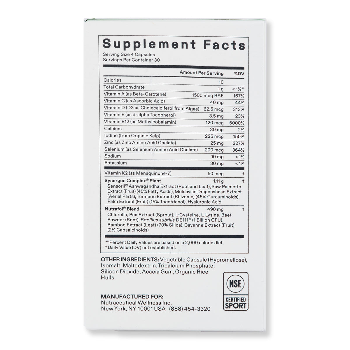Nutrafol Women Hair Growth Nutraceutical