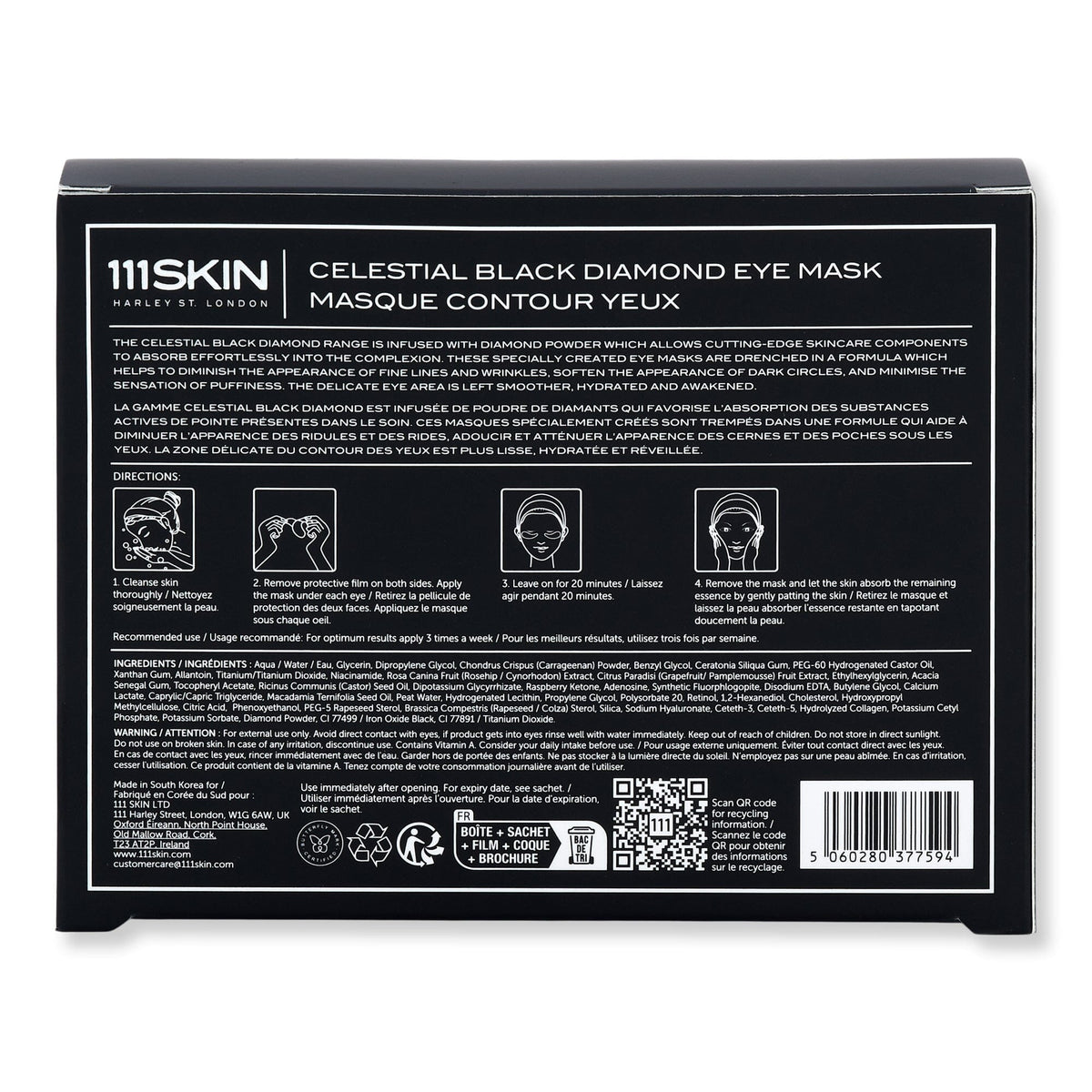 111SKIN 111SKIN Celestial Black Diamond Eye Mask Face Masks 