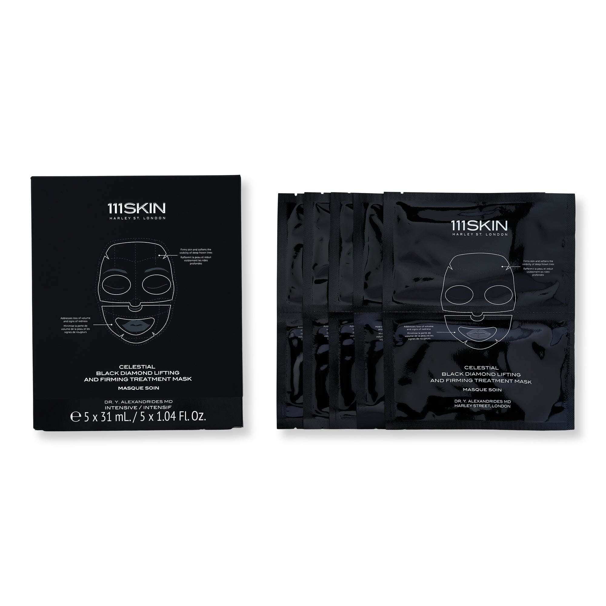 111SKIN 111SKIN Celestial Black Diamond Lifting and Firming Treatment Mask Face Masks 31 ml 5 Ct 