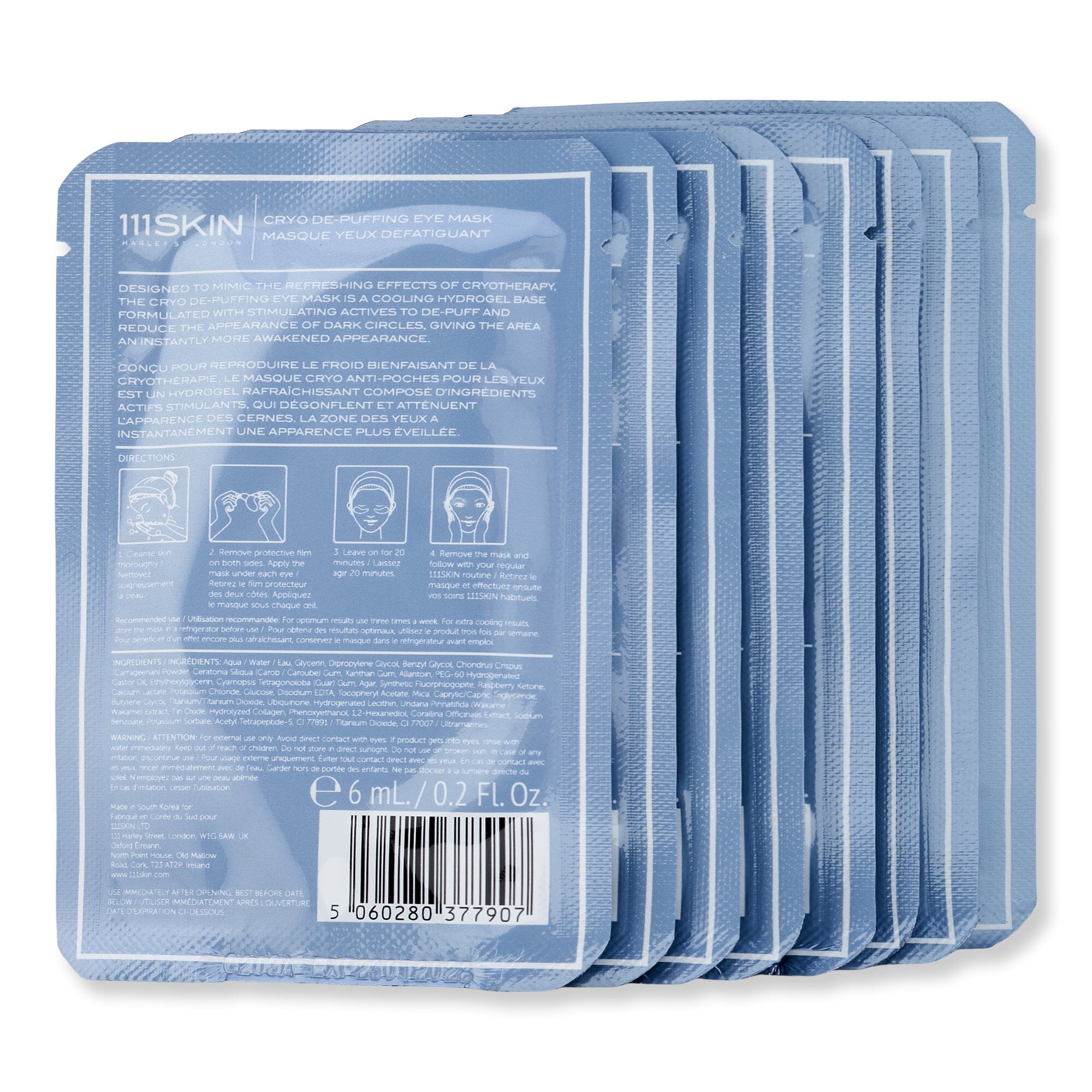 111SKIN 111SKIN Cryo De-Puffing Eye Mask Fragrance Free Face Masks 