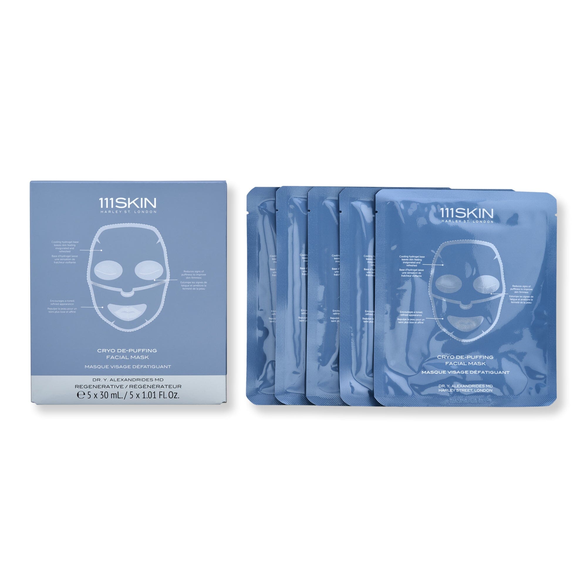 111SKIN 111SKIN Cryo De-Puffing Facial Mask Face Masks 30 ml 5 Ct 