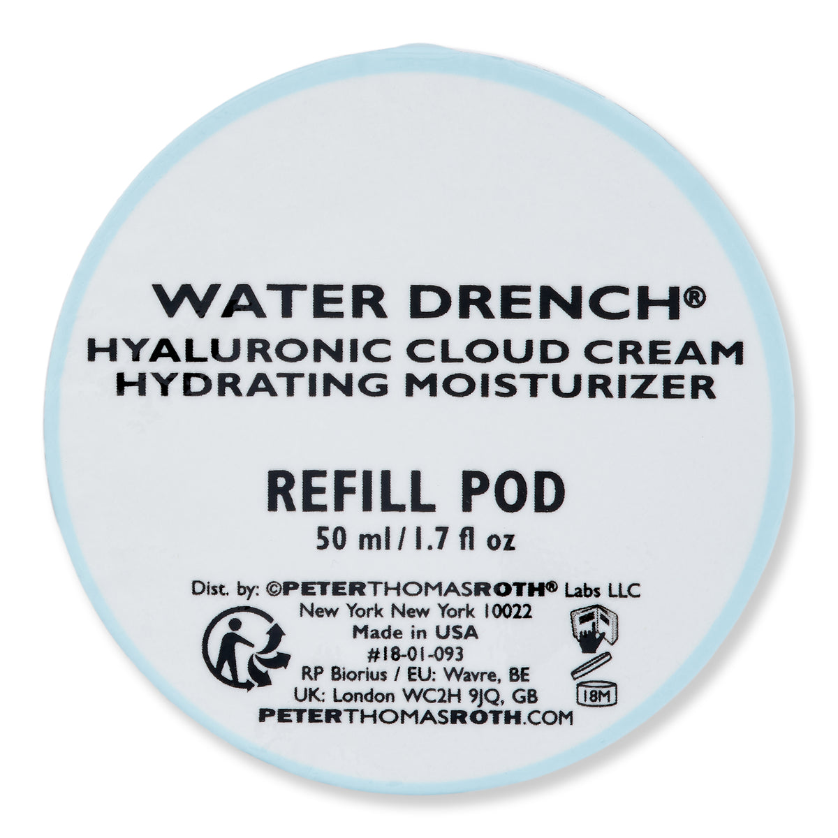 Buy online Peter Thomas Roth Water Drench Hyaluronic Cloud Cream Hydrating Moisturizer Refill Pod 50 ml EP-23770320