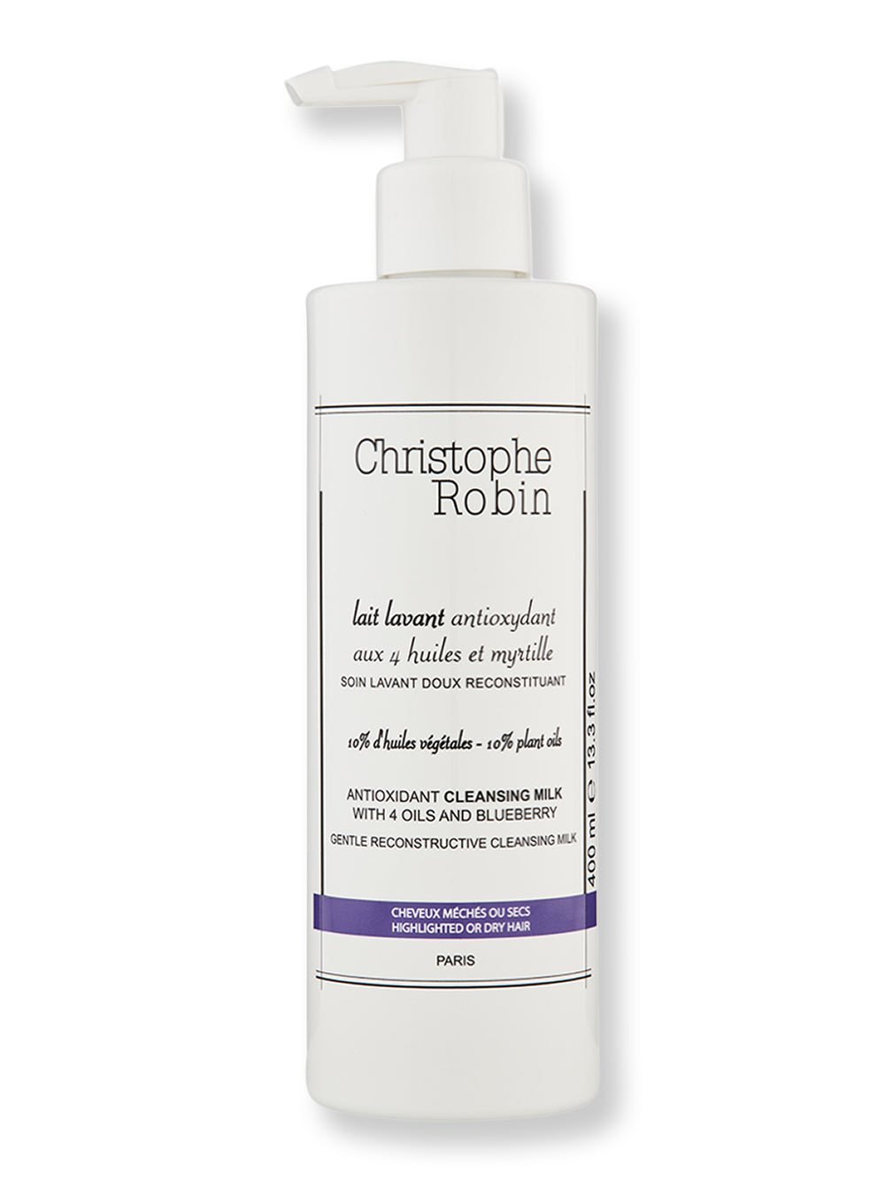 Christophe Robin Antioxidant Cleansing Milk With 4 Oils And Blueberry 13.3 fl oz400 ml