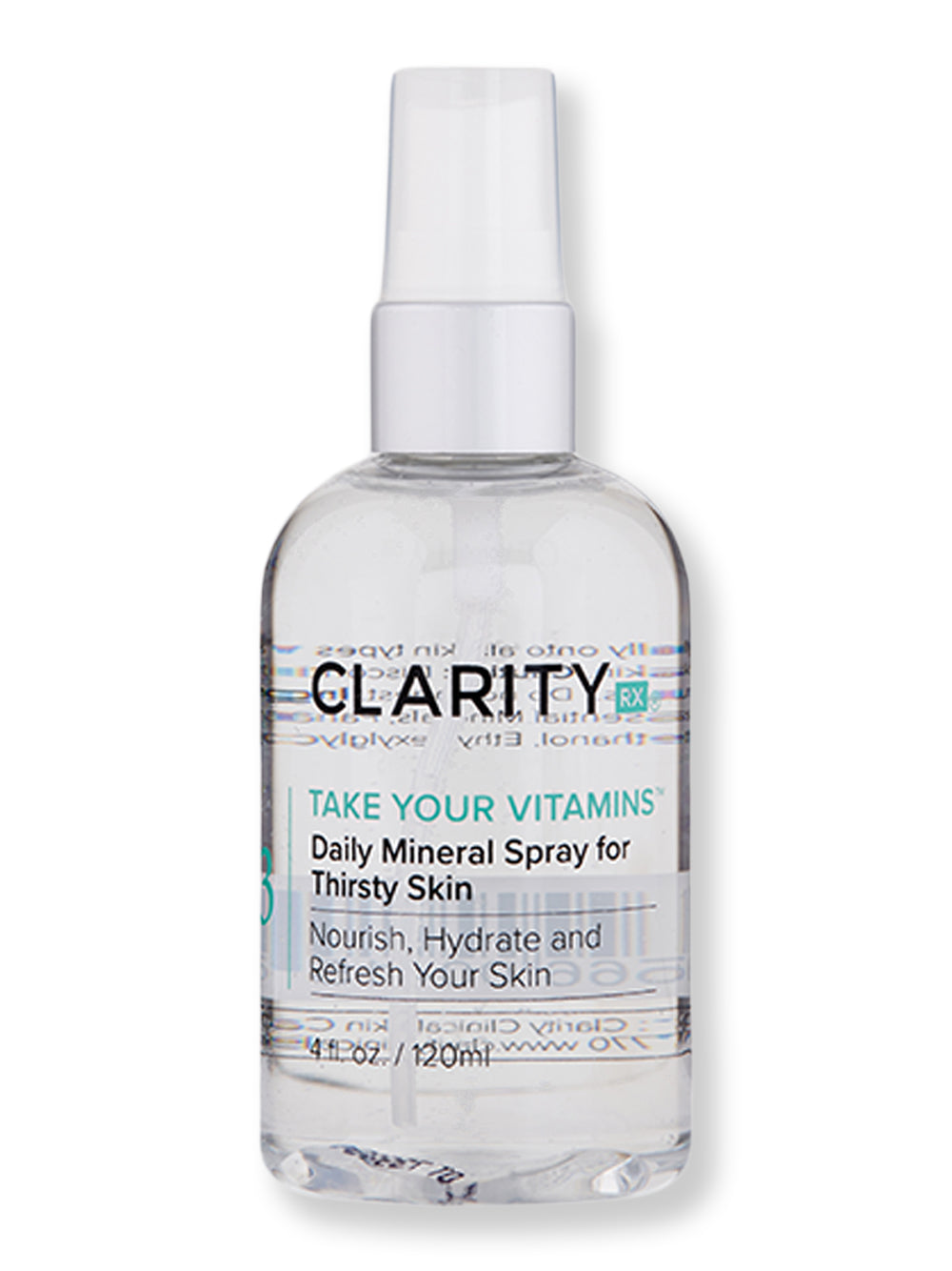 ClarityRx Take Your Vitamins Daily Mineral Spray For Thirsty Skin 4 oz