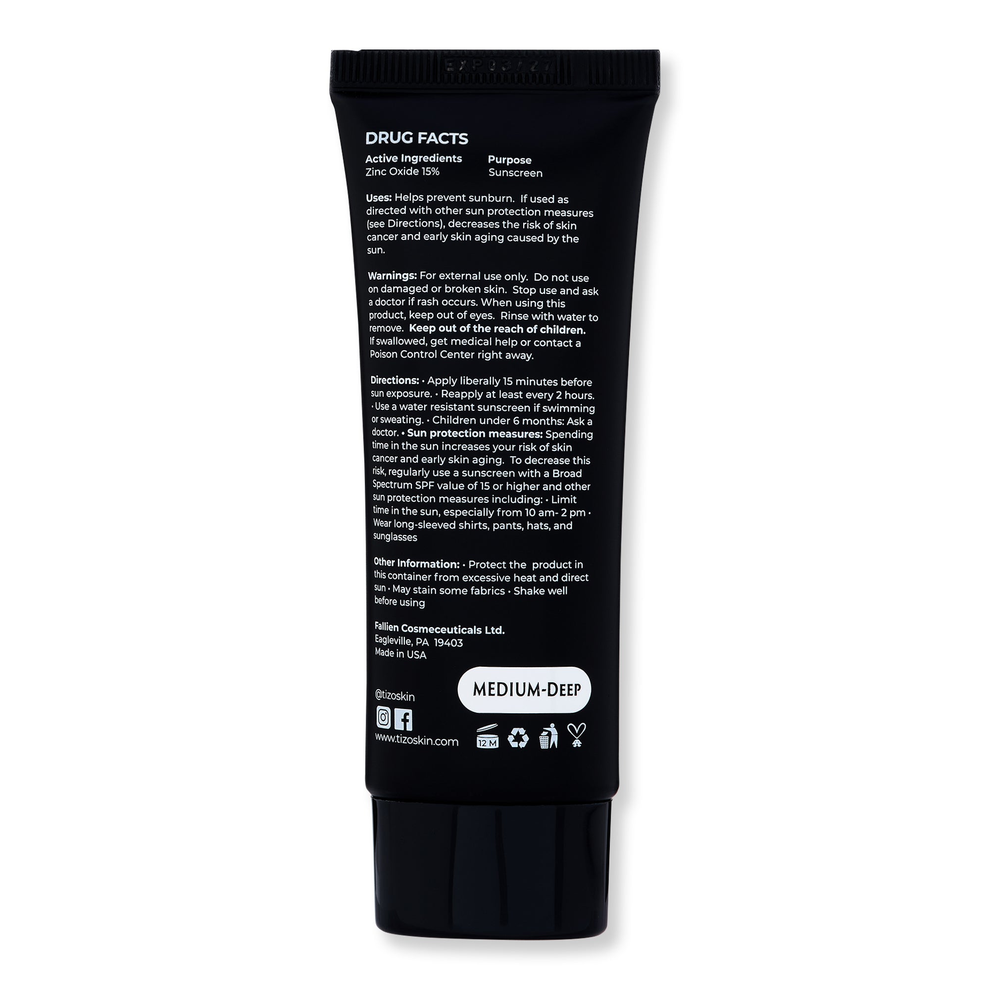 Buy online TIZO Tinted Moisturizing Serum SPF 30 1.75 oz 50 g Medium-Deep EP-24999744