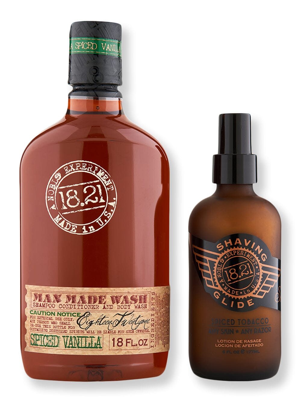 18.21 Man Made 18.21 Man Made Man Made Wash & Shaving Glide Spiced Vanilla Gift Set Bath & Body Sets 