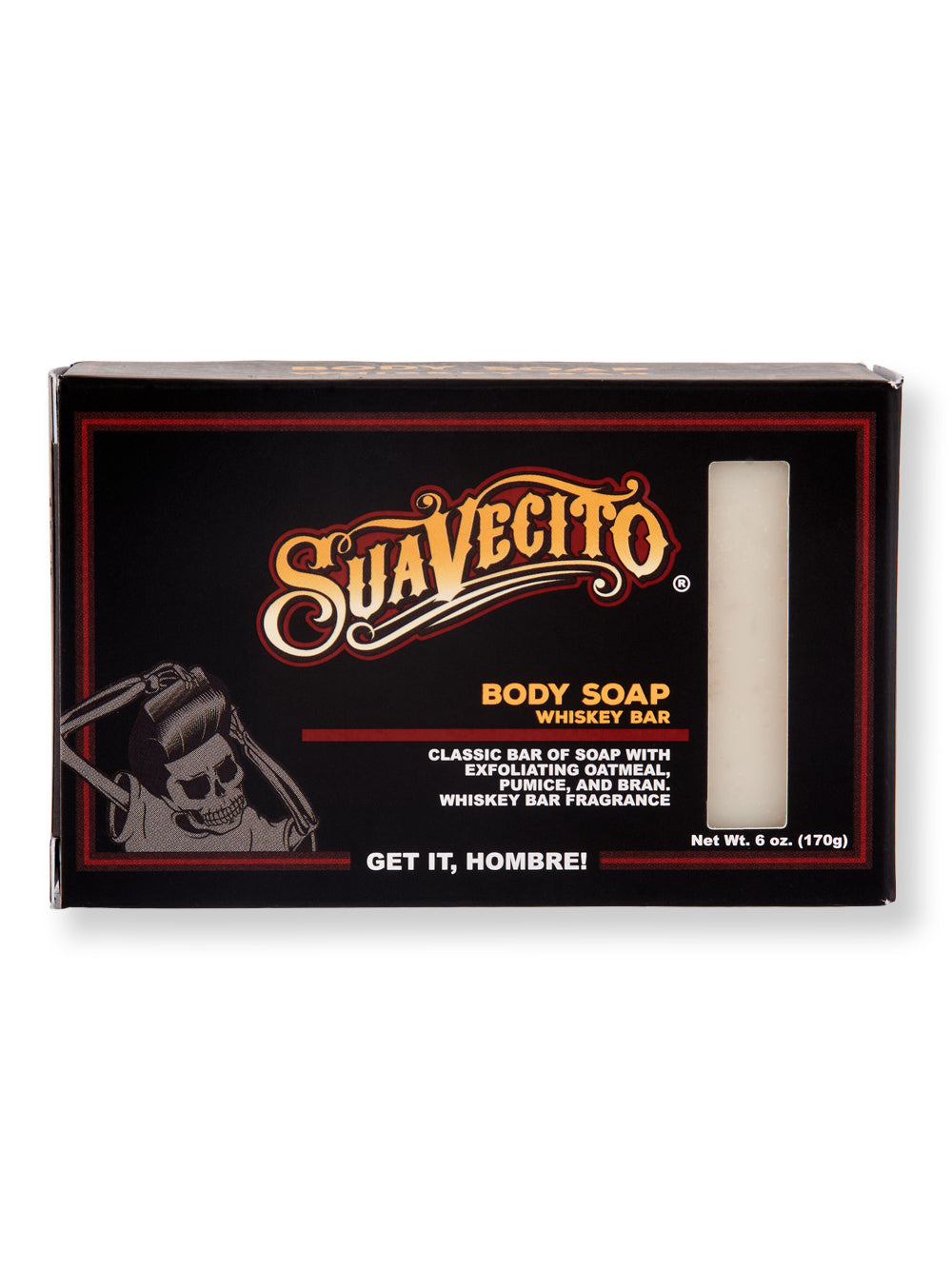 Suavecito Body Soap Whiskey Bar 6 oz170 g