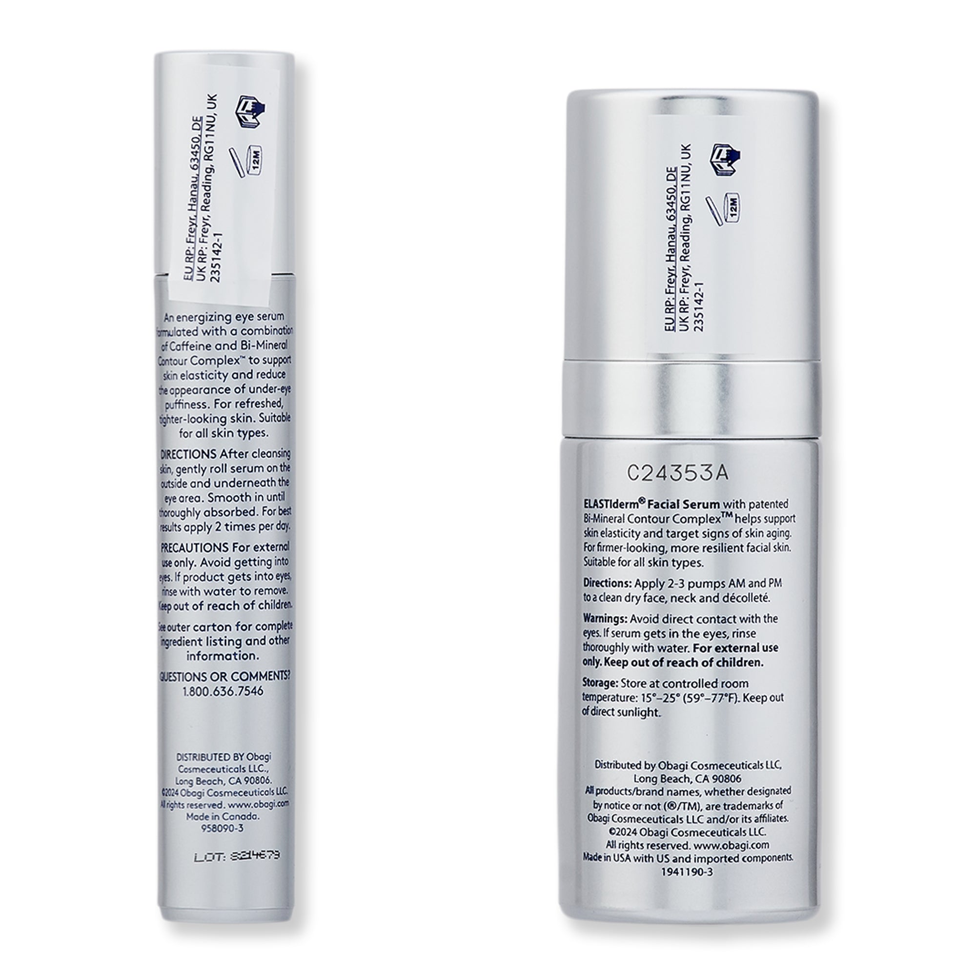 Buy online Obagi Elastiderm Face and Eye Serum Kit EP-27266400