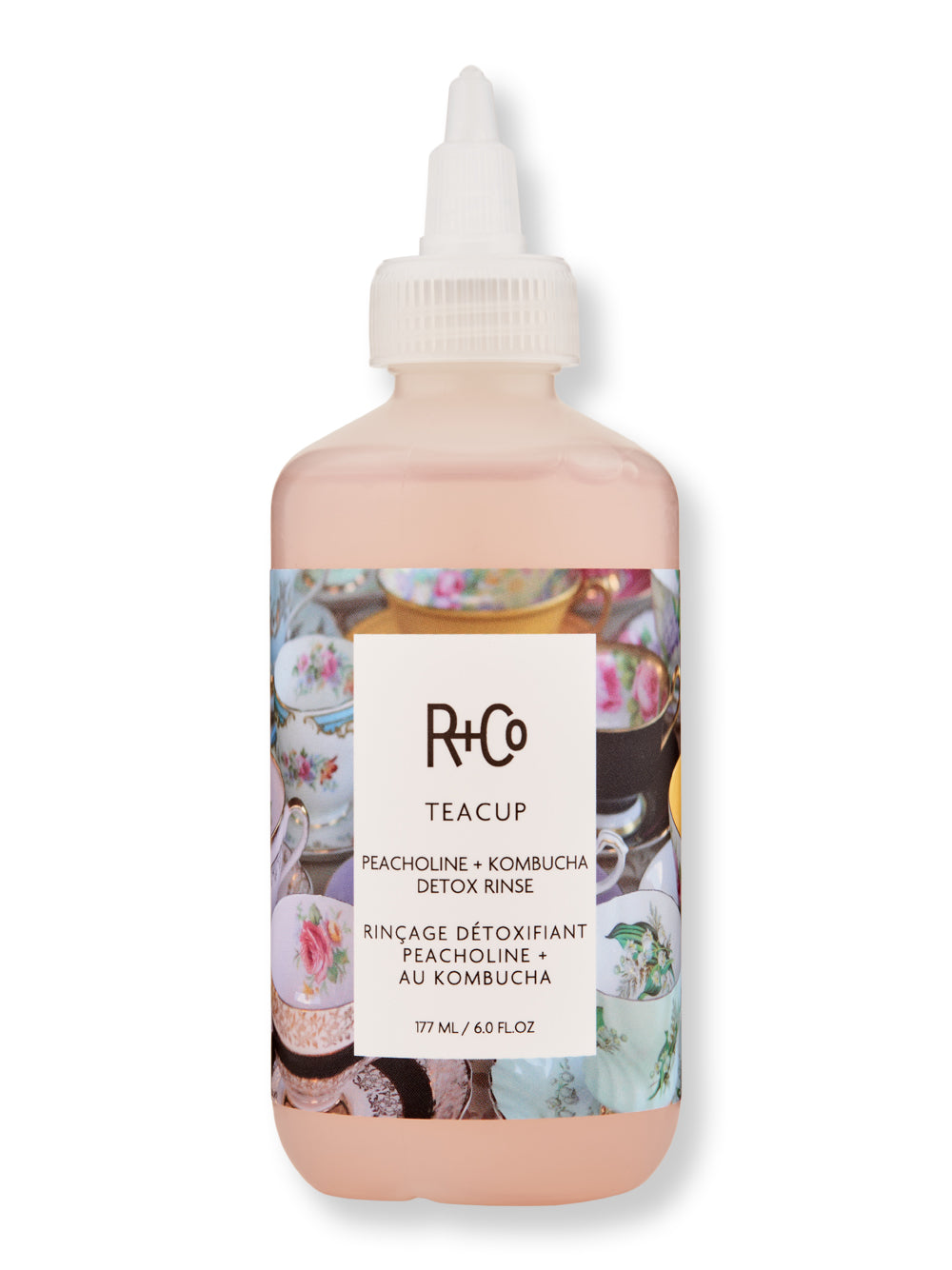 R+Co Teacup Peacholine + Kombucha Detox Rinse 6 oz