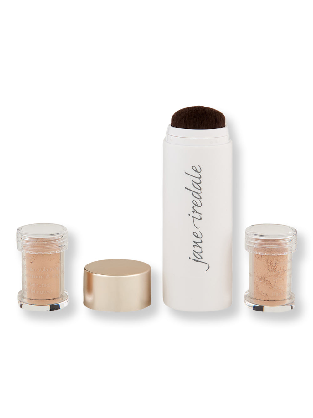 Jane Iredale Powder-Me SPF 30 Dry Sunscreen Refillable Brush + 2 Refills Golden