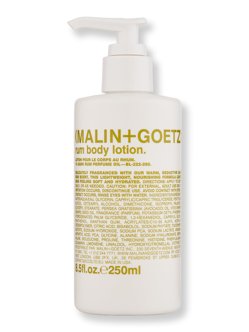 Malin + Goetz Rum Body Lotion 8.5 oz250 ml