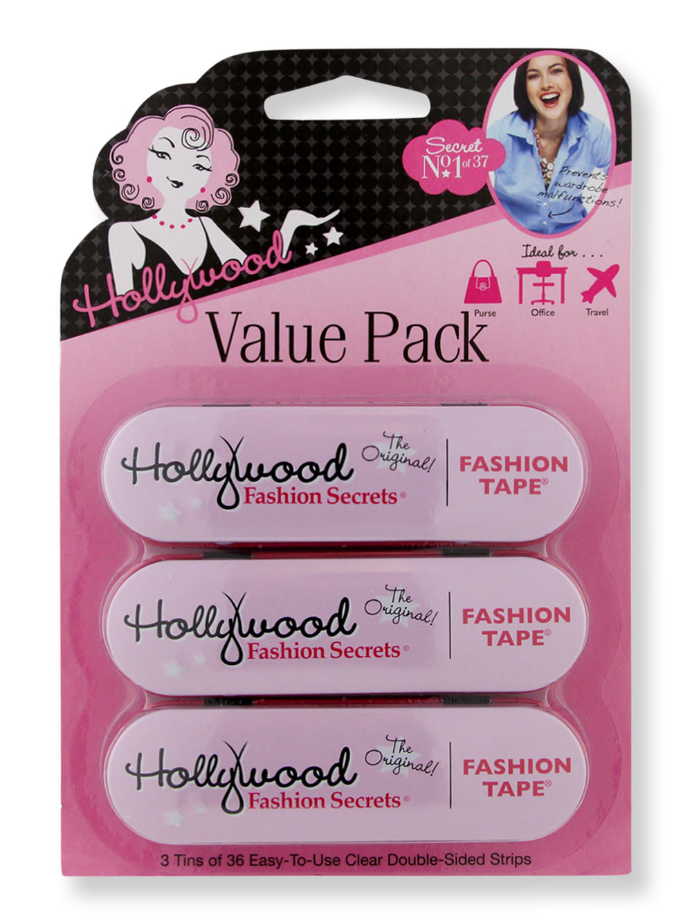 Hollywood Fashion Secrets Fashion Tape Value Pack 3 ct