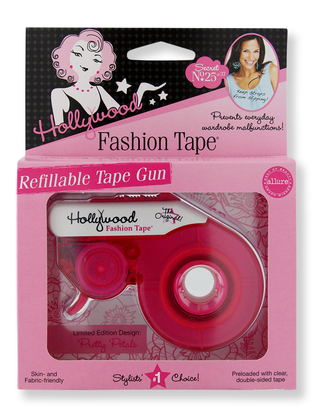 Hollywood Fashion Secrets Tape Gun with 60" Tape Pretty Petals