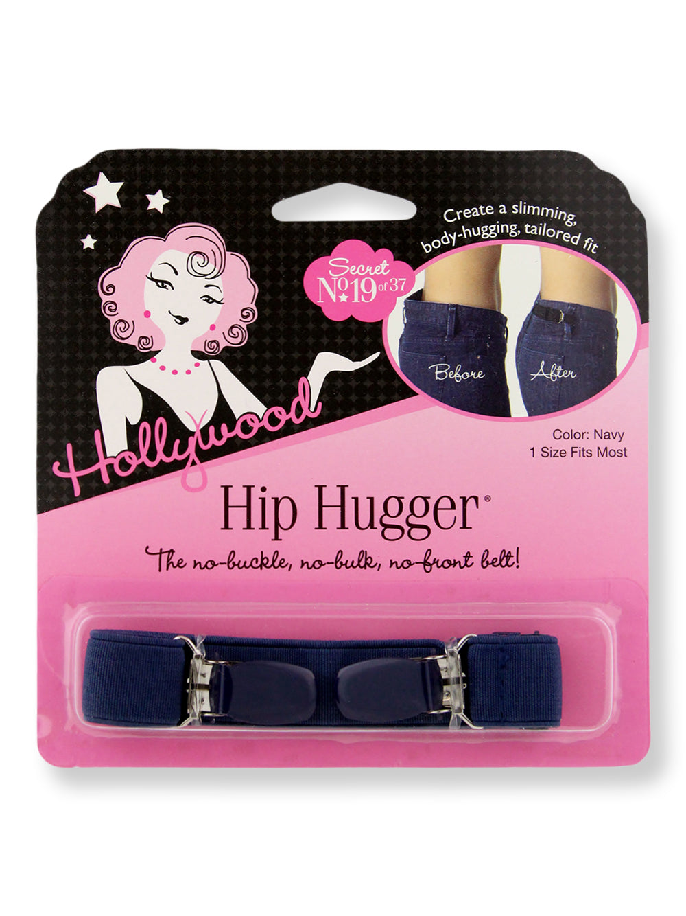 Hollywood Fashion Secrets Hip Hugger Navy