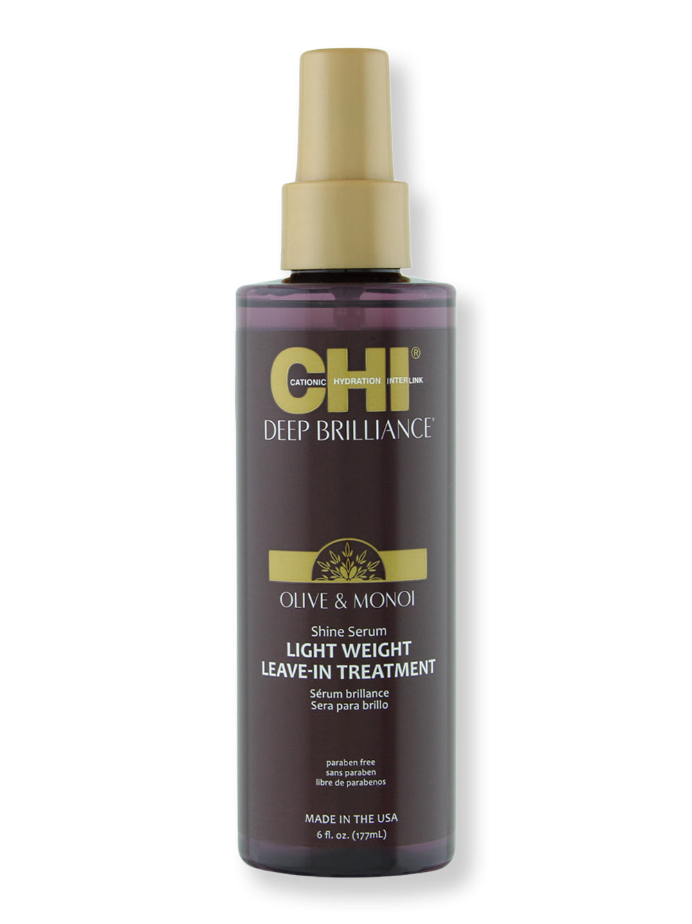 CHI Deep Brilliance Olive & Monoi Shine Serum Light Weight Leave-in Treatment 6 fl oz