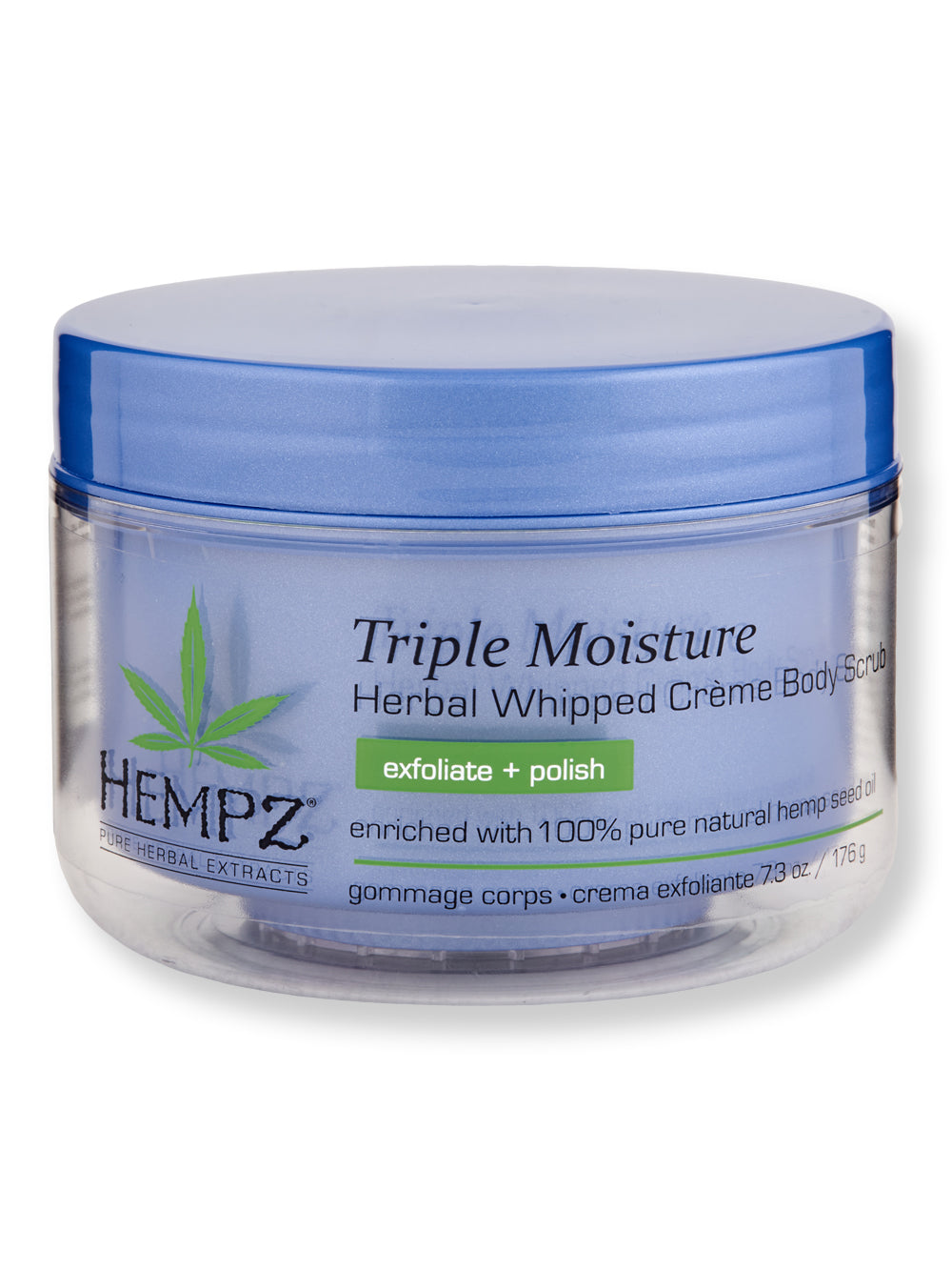 Hempz Triple Moisture Herbal Whipped Creme Body Scrub 7.3 oz