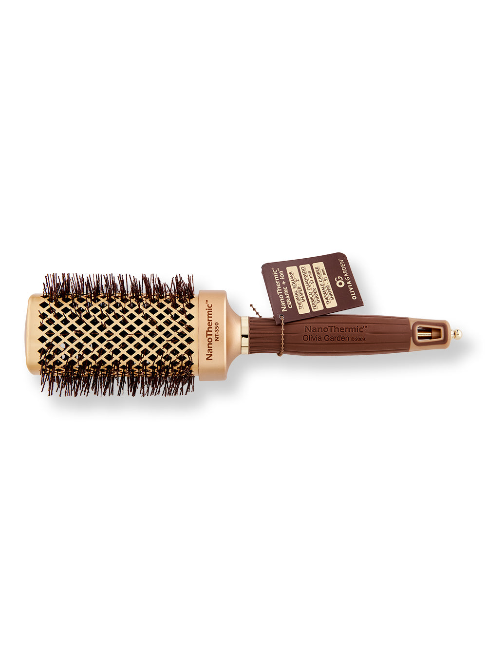 Olivia Garden NanoThermic Ceramic + Ion Square Shaper 2" Hair Brush