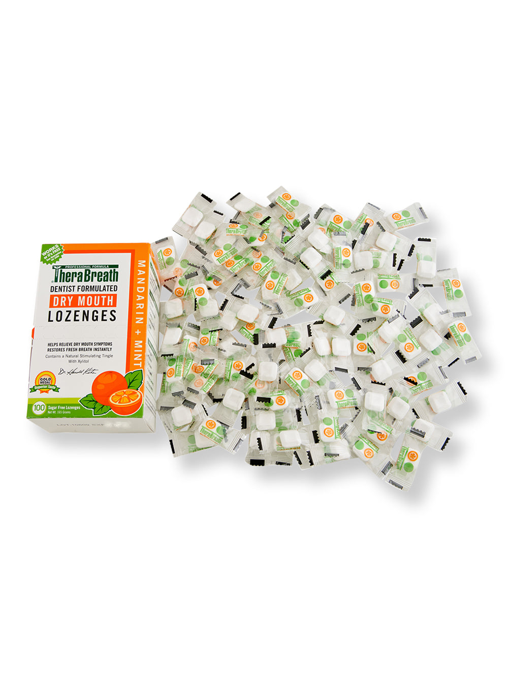 TheraBreath Dry Mouth Lozenges Mandarin Mint 100 ct