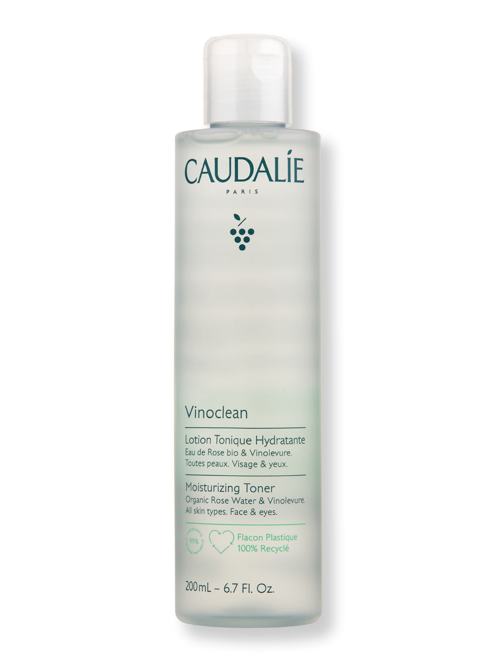 Caudalie Vinoclean Moisturizing Toner with Rose Water 6.7 oz200 ml