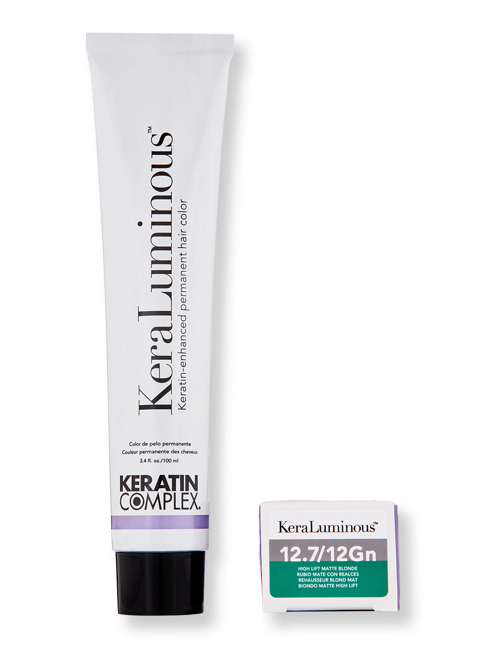 Keratin Complex KeraLuminous Permanent Hair Color 3.4 oz100 ml12.7/12GN Highlift Matte Blonde