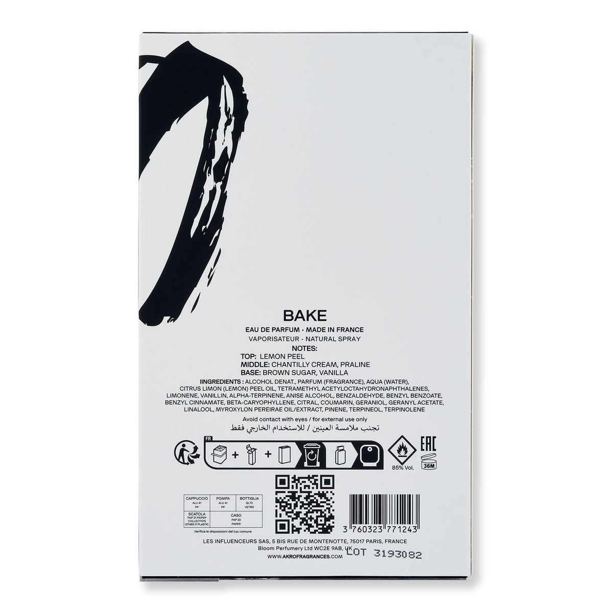 Akro Akro Bake Eau De Parfum Perfume 