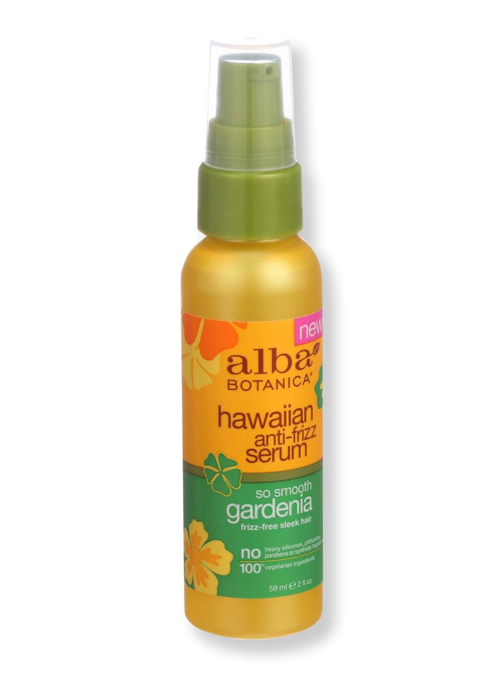 Alba Botanica Alba Botanica Anti Frizz Hawaiian Serum Smooth Gardenia Styling Treatments 2 oz 