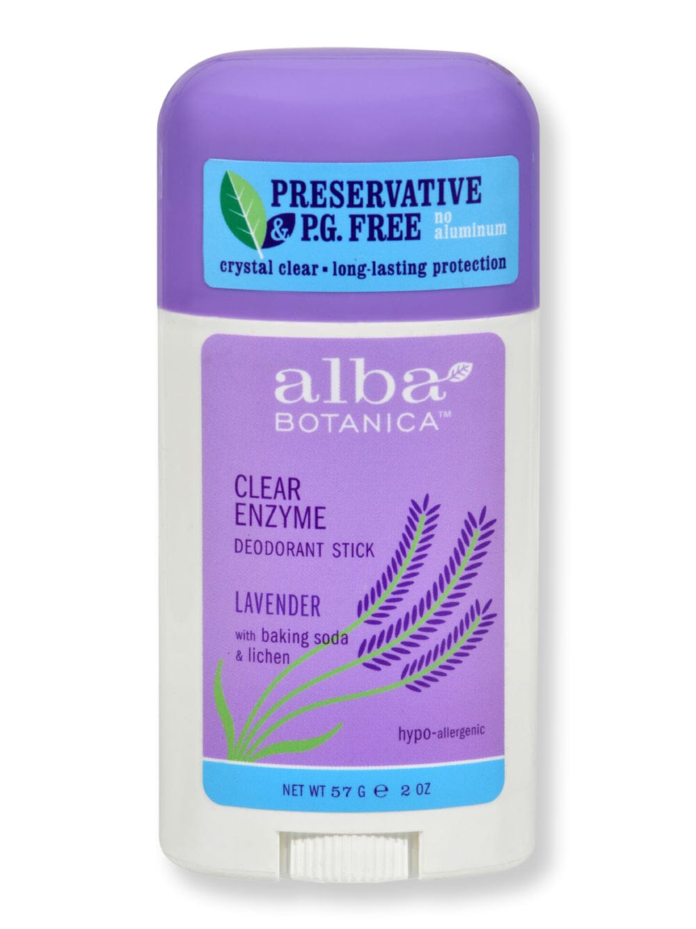Alba Botanica Alba Botanica Deodorant Stick Clear Enzyme Lavender Antiperspirants & Deodorants 2 oz 
