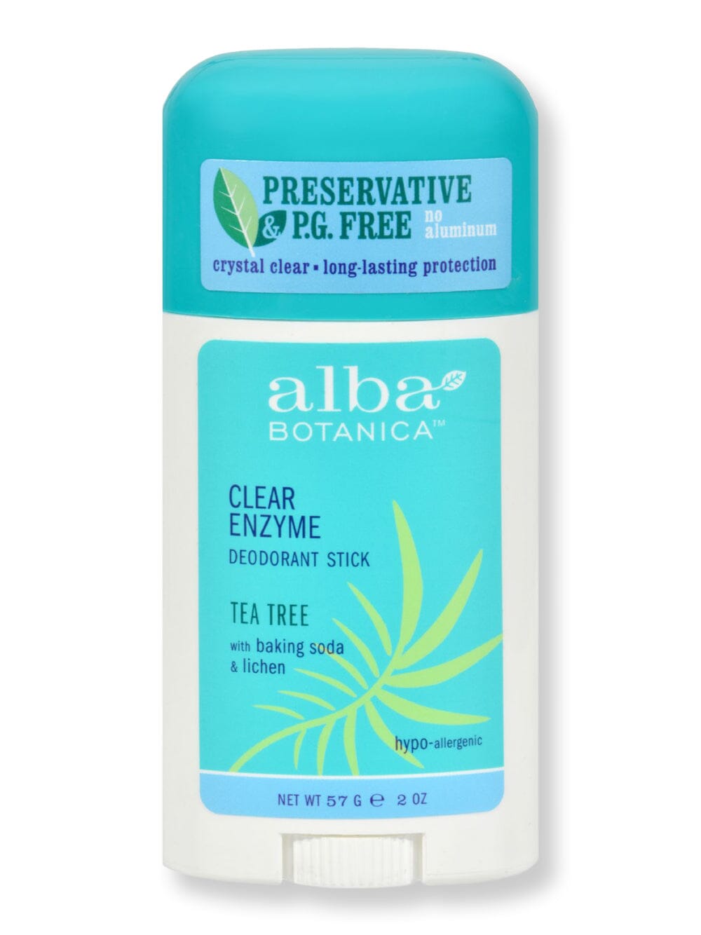 Alba Botanica Alba Botanica Deodorant Stick Clear Enzyme Tea Tree Antiperspirants & Deodorants 2 oz 