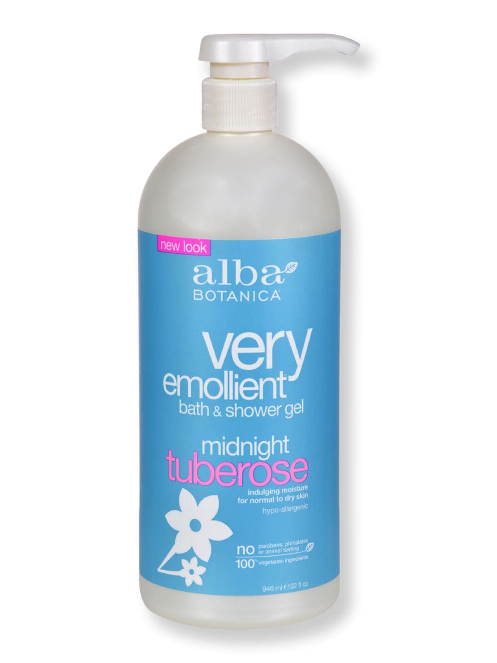 Alba Botanica Alba Botanica Emollient Shower Gel Midnight Tuberose Shower Gels & Body Washes 32 oz 