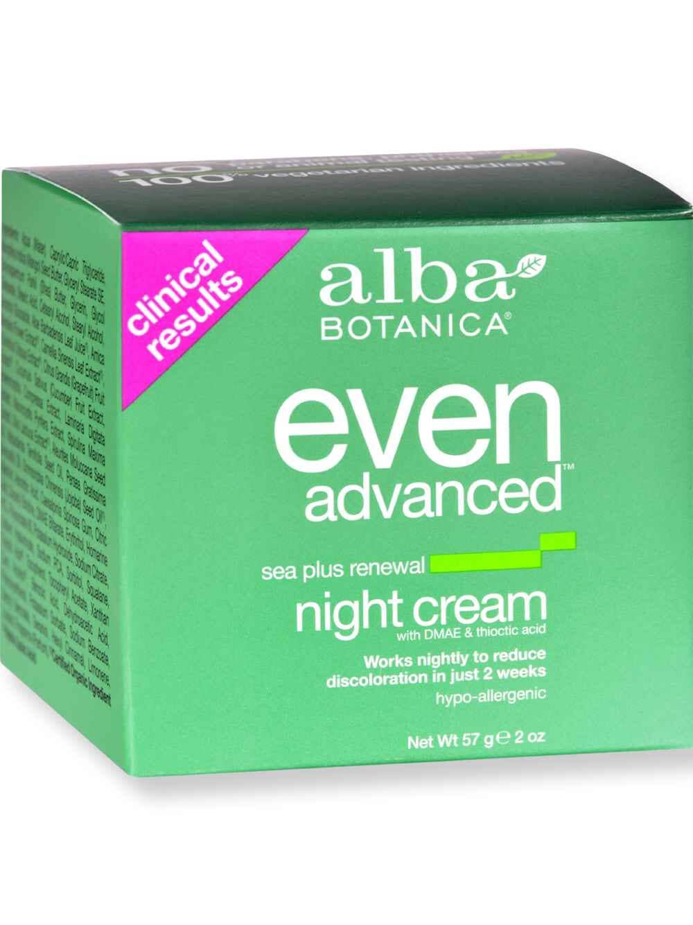 Alba Botanica Alba Botanica Even Advanced Sea Plus Renewal Night Cream 2oz Night Creams 