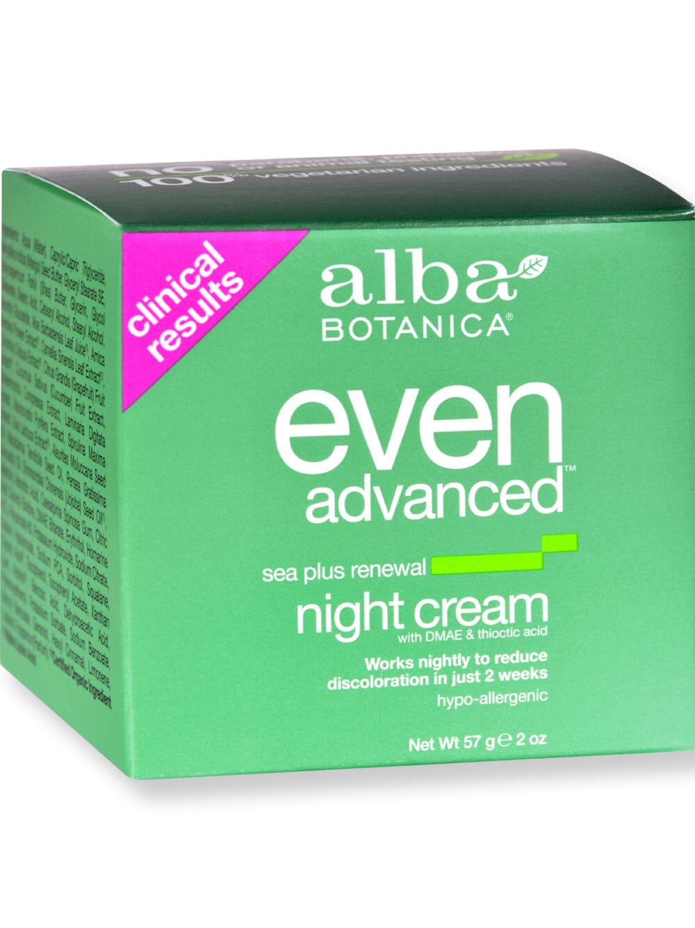 Alba Botanica Alba Botanica Even Advanced Sea Plus Renewal Night Cream Night Creams 2oz 