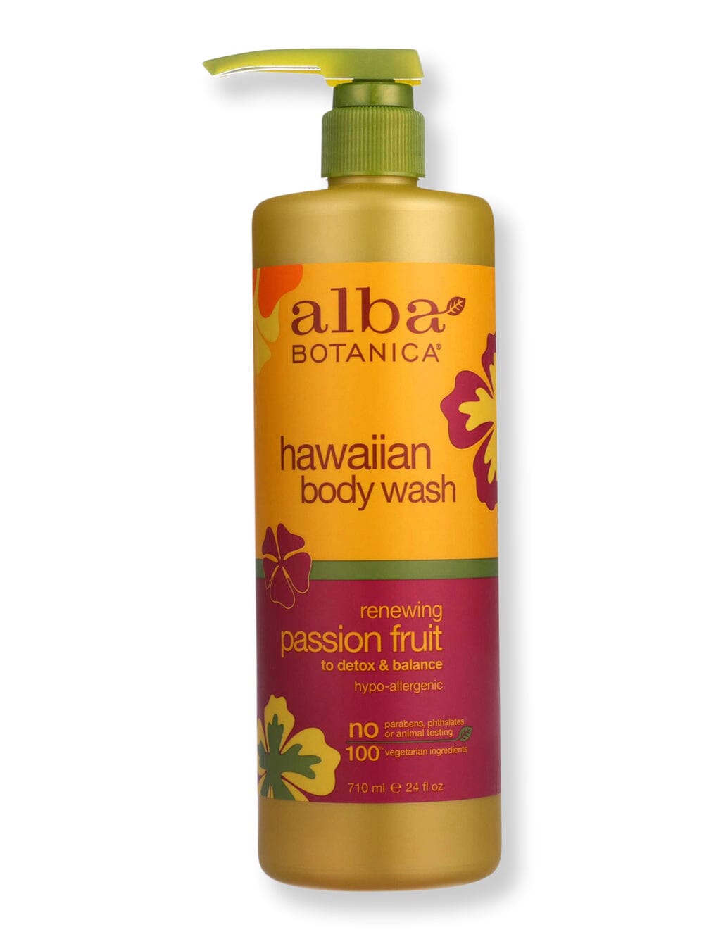 Alba Botanica Alba Botanica Hawaiian Body Wash Renewing Passion Fruit Shower Gels & Body Washes 24oz 
