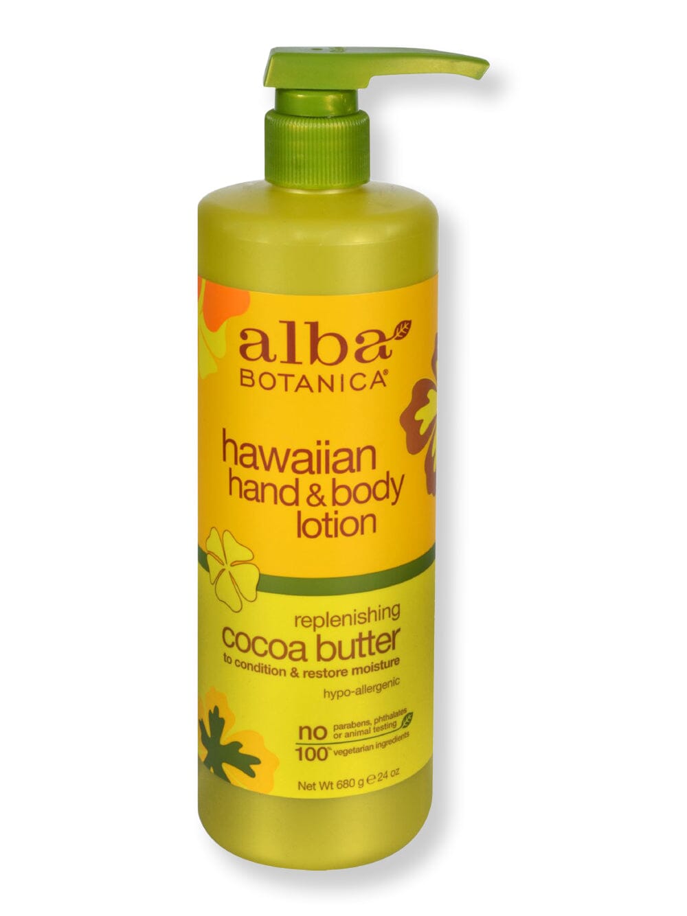 Alba Botanica Alba Botanica Hawaiian Hand & Body Lotion Cocoa Butter Body Lotions & Oils 24 oz 