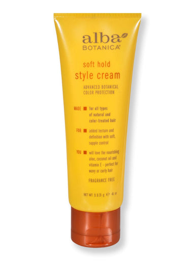 Alba Botanica Alba Botanica Style Cream Soft Hold Fragrance Free 4 oz Styling Treatments 