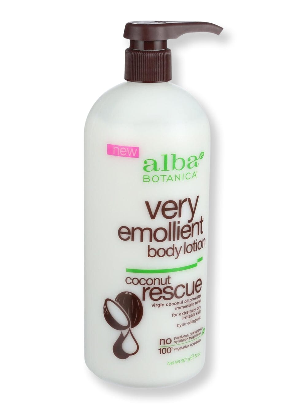Alba Botanica Alba Botanica Very Emollient Lotion Coconut Rescue Body Lotions & Oils 32 oz 