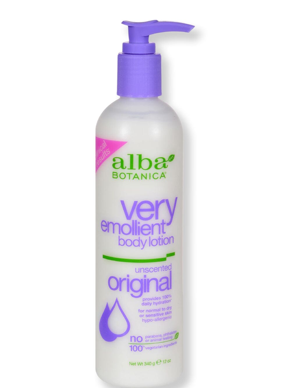 Alba Botanica Alba Botanica Very Emollient Lotion Original Unscented Body Lotions & Oils 12 oz 