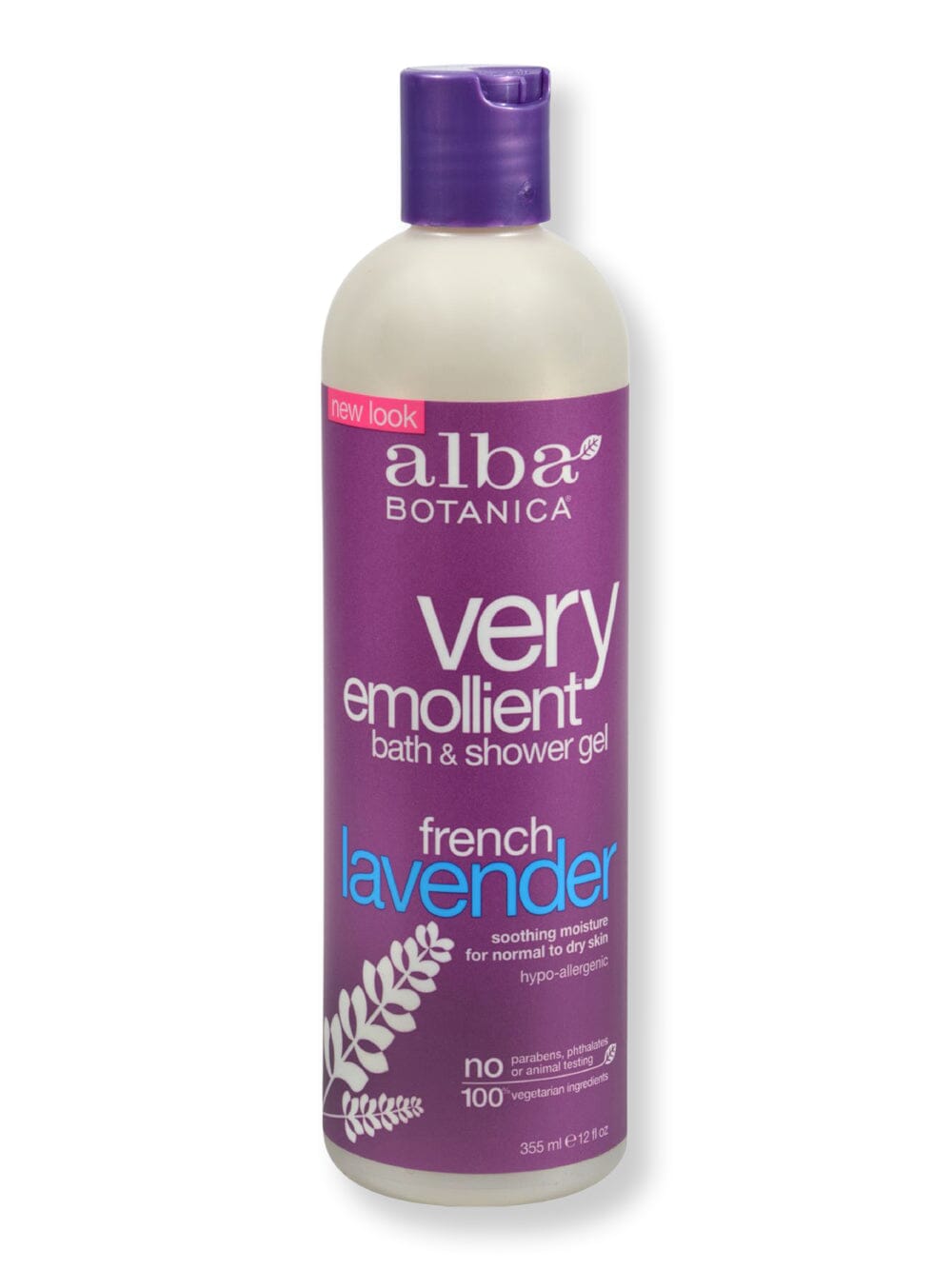 Alba Botanica Alba Botanica Very Emollient Shower Gel French Lavender Shower Gels & Body Washes 12oz 