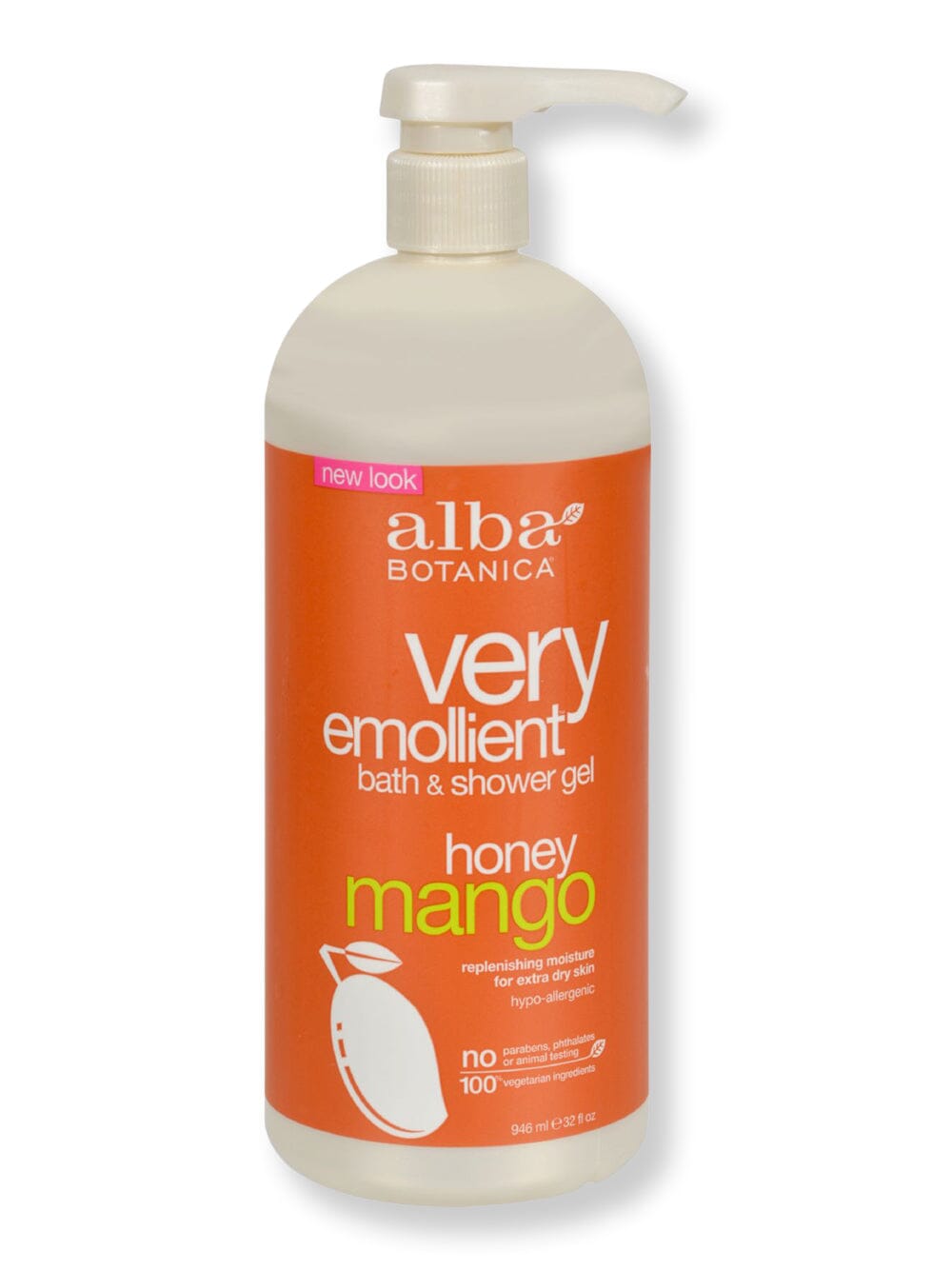 Alba Botanica Alba Botanica Very Emollient Shower Gel Honey Mango 32 fl oz Shower Gels & Body Washes 