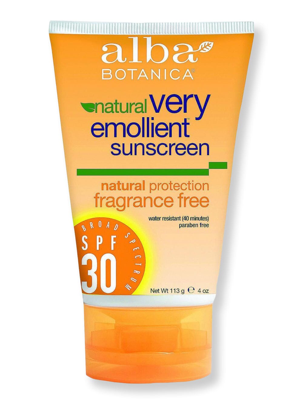 Alba Botanica Alba Botanica Very Emollient SPF 30 Fragrance Free Body Sunscreens 4 oz 