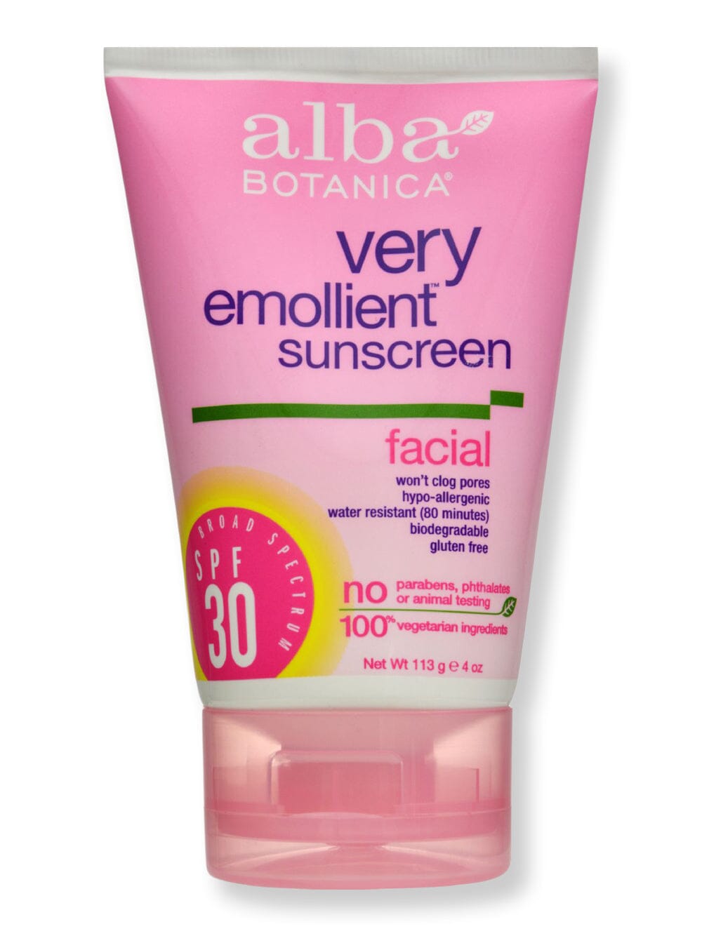 Alba Botanica Alba Botanica Very Emollient Sunblock Facial SPF 30 Body Sunscreens 4 fl oz 