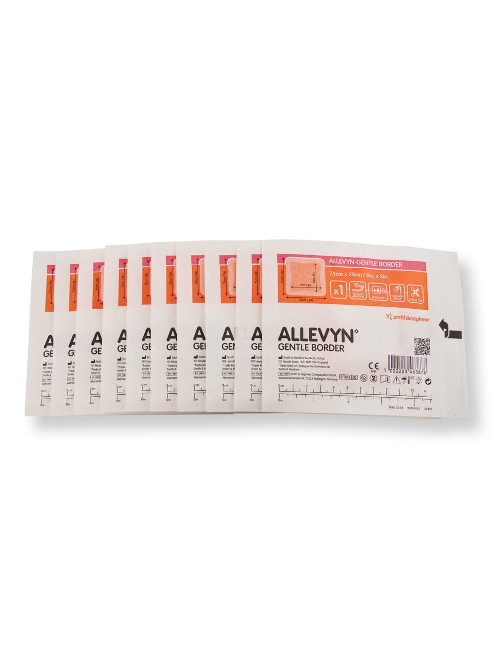 Allevyn Allevyn Gentle Border 7.5cm x 7.5cm 10 Ct Nail Tools 