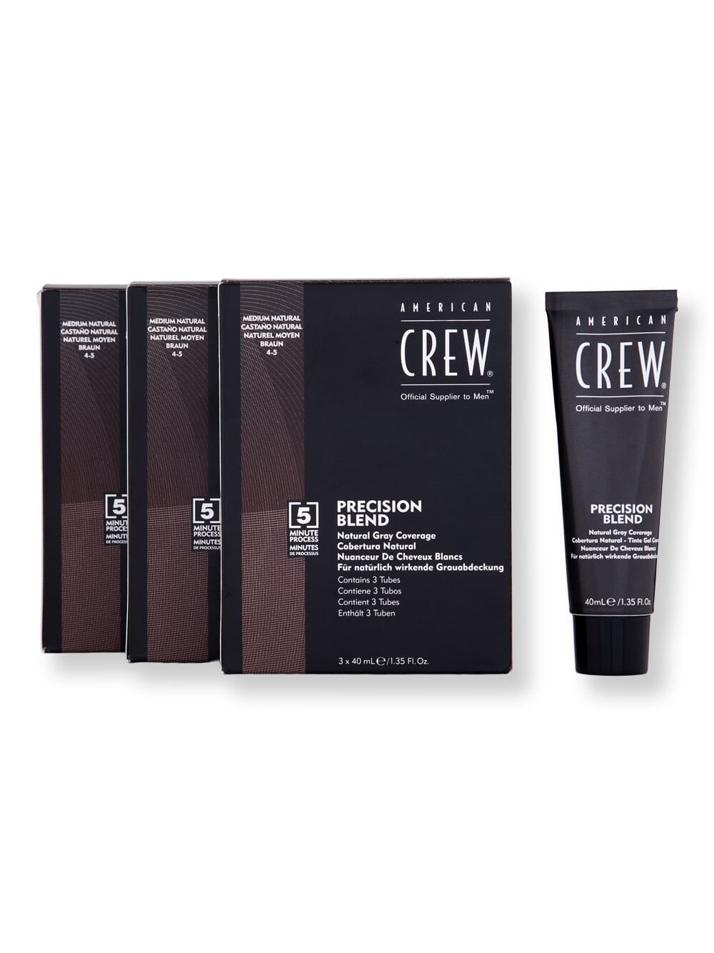 American Crew American Crew Precision Blend Medium Natural 3 Ct Hair Color 