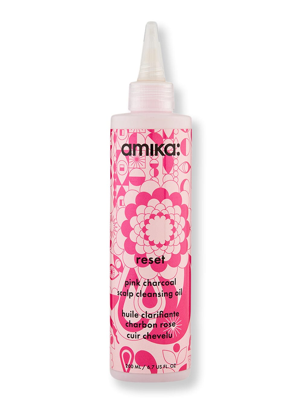 Amika Amika Reset Pink Charcoal Scalp Cleansing Oil Hair & Scalp Repair 6.7 oz / 200 ml 