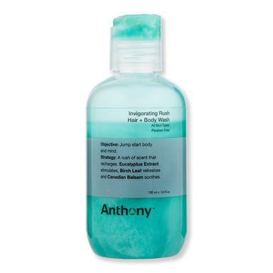 Anthony Anthony Invigorating Rush Hair + Body Wash 3.4 oz 100 ml Shower Gels & Body Washes 