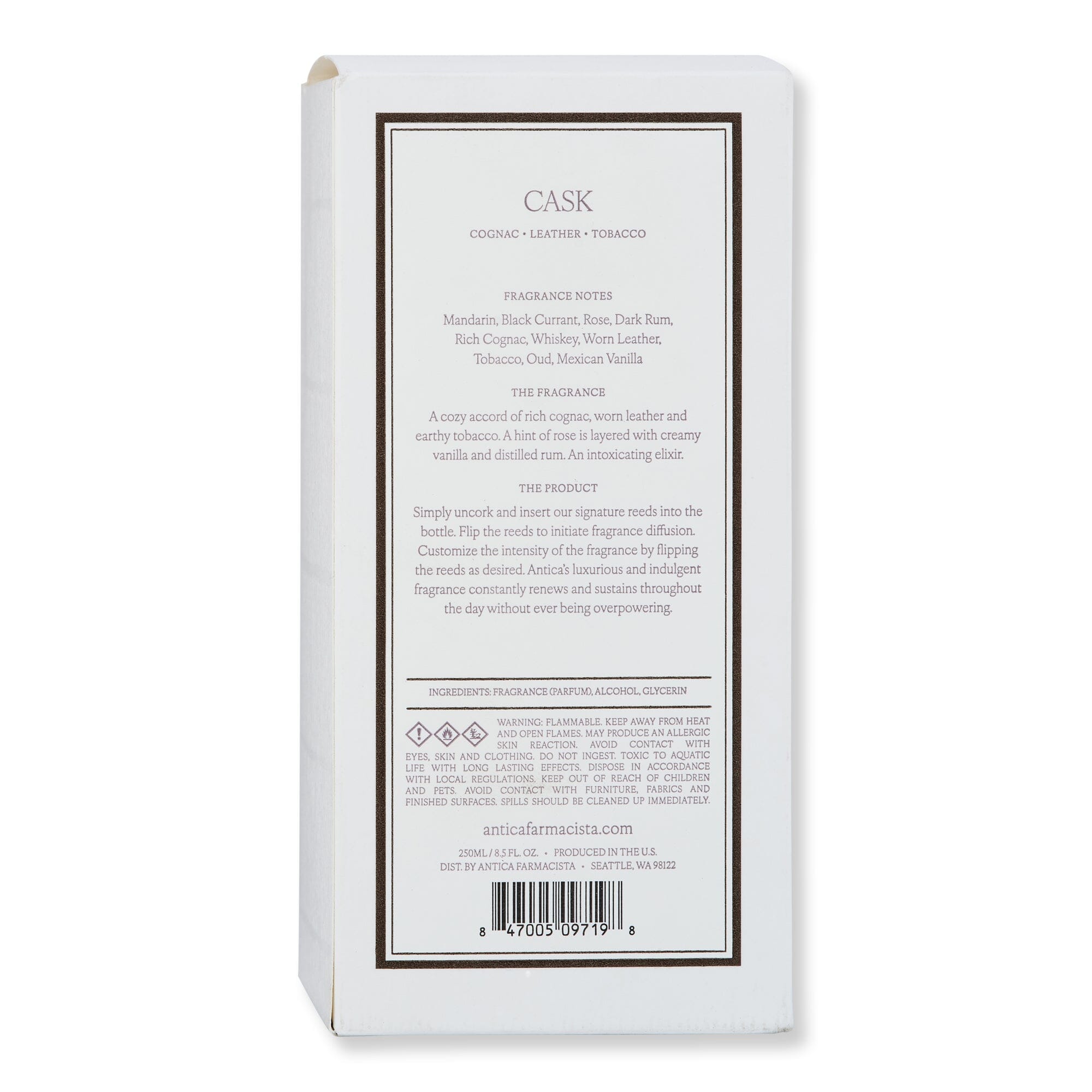 Antica Farmacista Antica Farmacista Cask Reed Diffuser 250 ml Candles & Diffusers 