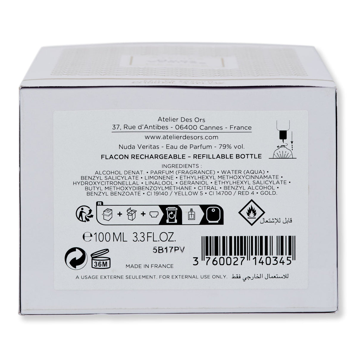 Atelier Des Ors Atelier Des Ors Nuda Veritas Eau de Parfum Perfume 