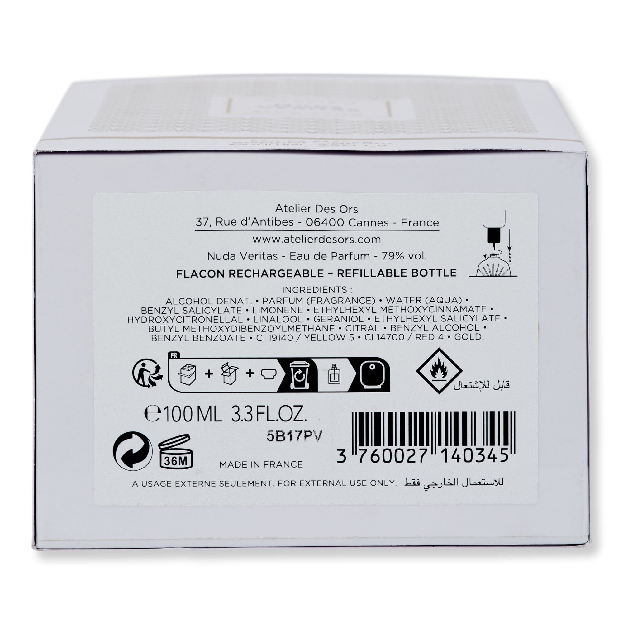 Atelier Des Ors Atelier Des Ors Nuda Veritas Eau de Parfum Perfume 