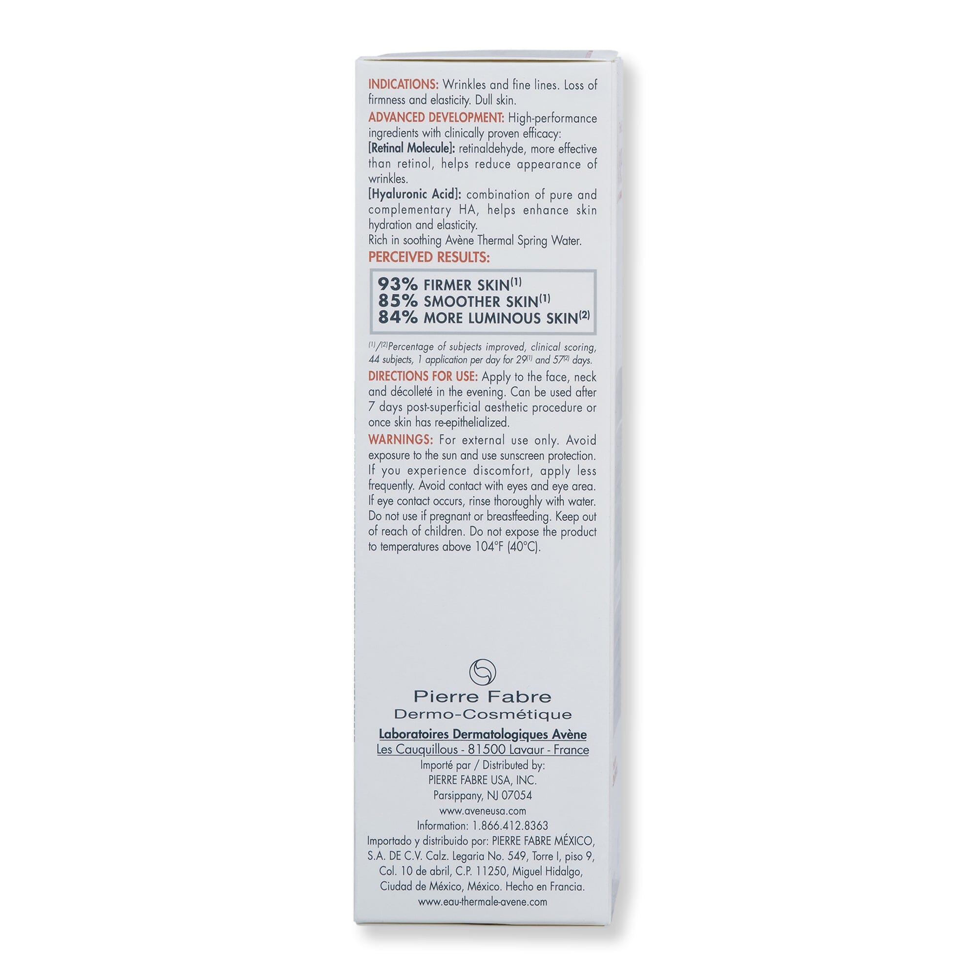 Avene Avene Retrinal 0.1 Intensive Multi-Corrective Cream 1 fl oz 30 ml Skin Care Treatments 